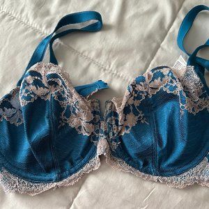 Wacoal Bra, US Size 36D, Dark Teal Blue, Style # 851256